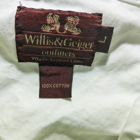 Willis Geiger Jacket Mens Safari Field Hunting Embroidered Pointed Flap VINTAGE - Picture 4 of 13